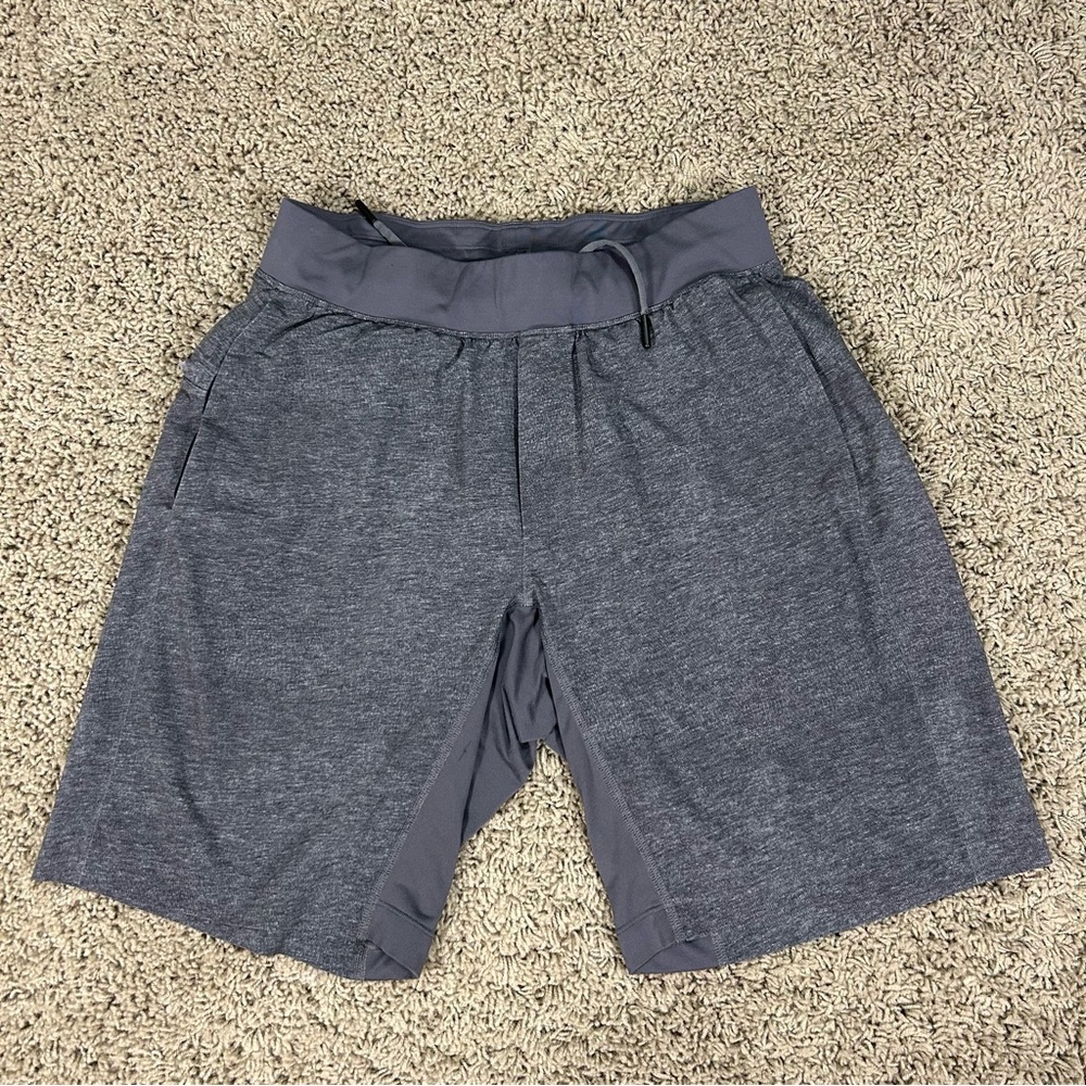 Lululemon T.H.E Short Mens Medium 9"Heather Gray Athletic Linerless Gym Running